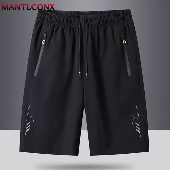 Summer Men's Shorts Cool Sportswear Running Sport Shorts Casual Bottoms Gym Fitness Training Jogging Short Pants Men Black Gray