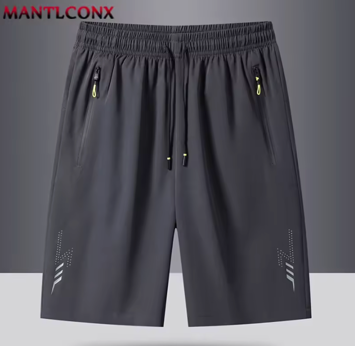 Summer Men's Shorts Cool Sportswear Running Sport Shorts Casual Bottoms Gym Fitness Training Jogging Short Pants Men Black Gray