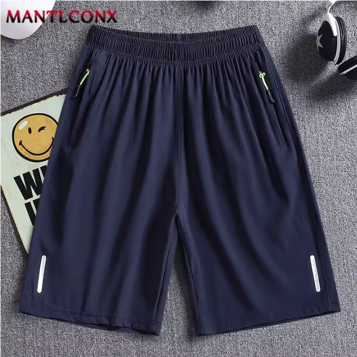 Summer Men's Shorts Cool Sportswear Running Sport Shorts Casual Bottoms Gym Fitness Training Jogging Short Pants Men Black Gray