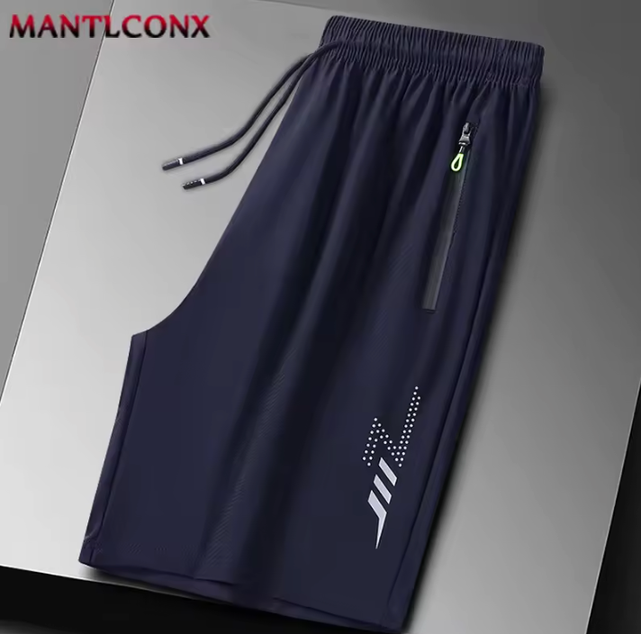 Summer Men's Shorts Cool Sportswear Running Sport Shorts Casual Bottoms Gym Fitness Training Jogging Short Pants Men Black Gray