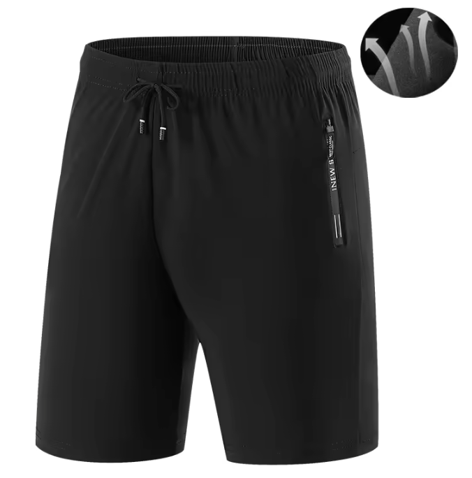 Summer Men's Shorts Cool Sportswear Running Sport Shorts Casual Bottoms Gym Fitness Training Jogging Short Pants Men Black Gray