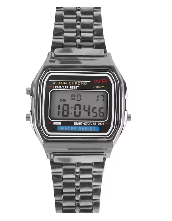 F91W Non-Waterproof Steel Band Watch For Women, Men, Business Clock, Multi-Functional LED Digital Sports Watch, Electronic Clock