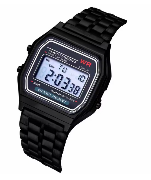 F91W Non-Waterproof Steel Band Watch For Women, Men, Business Clock, Multi-Functional LED Digital Sports Watch, Electronic Clock